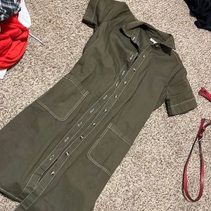 Never worn button down green dress